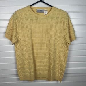 Yellow Short Sleeve Alfred Dunner Sweater